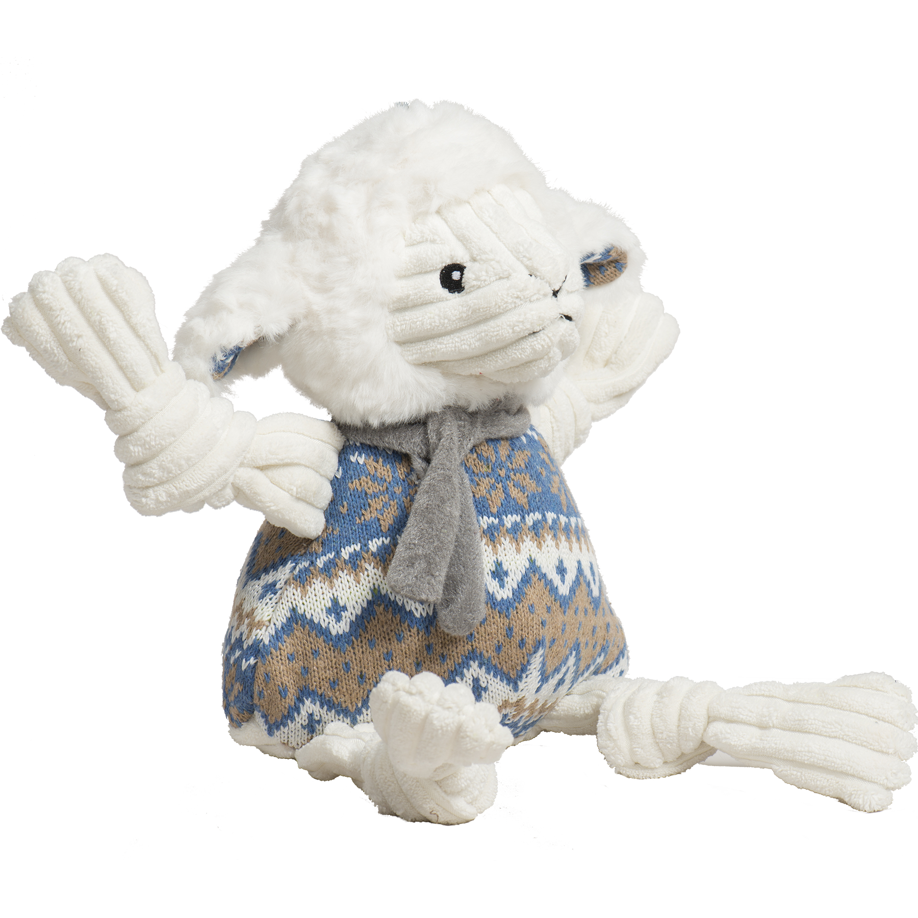 Leo Lamb Plush Dog Toy Knottie® - BIG FRENCHIES