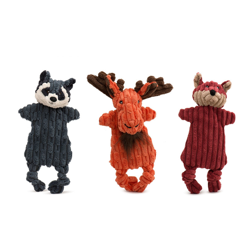 Woodland HuggleFlatties™ Assorted Durable Plush Dog Toys (3pk) - BIG FRENCHIES