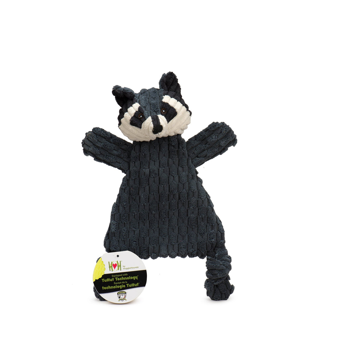 Reggie Raccoon HuggleFlatties™ Durable Plush Dog Toy - BIG FRENCHIES