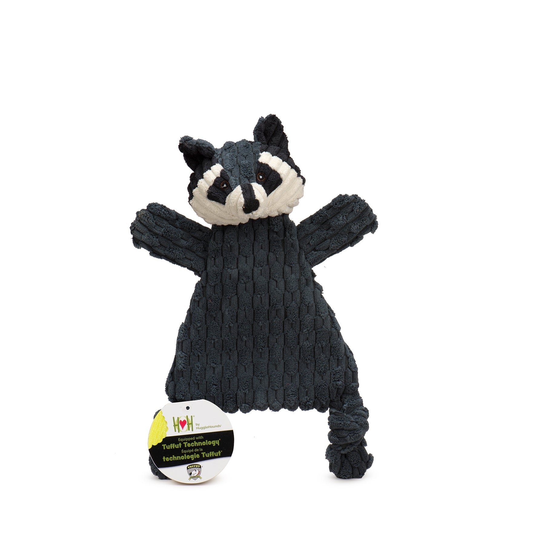 Reggie Raccoon HuggleFlatties™ Durable Plush Dog Toy - BIG FRENCHIES
