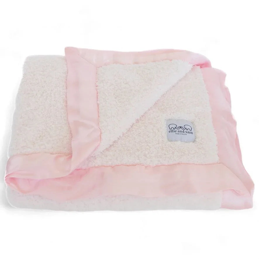 Classic Satin Border Blanket - Pink - BIG FRENCHIES