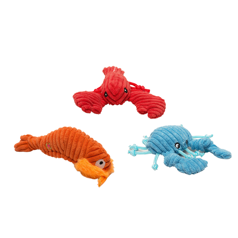 Raw Bar Wee Huggles® Plush Dog Toys, 3 pack - BIG FRENCHIES