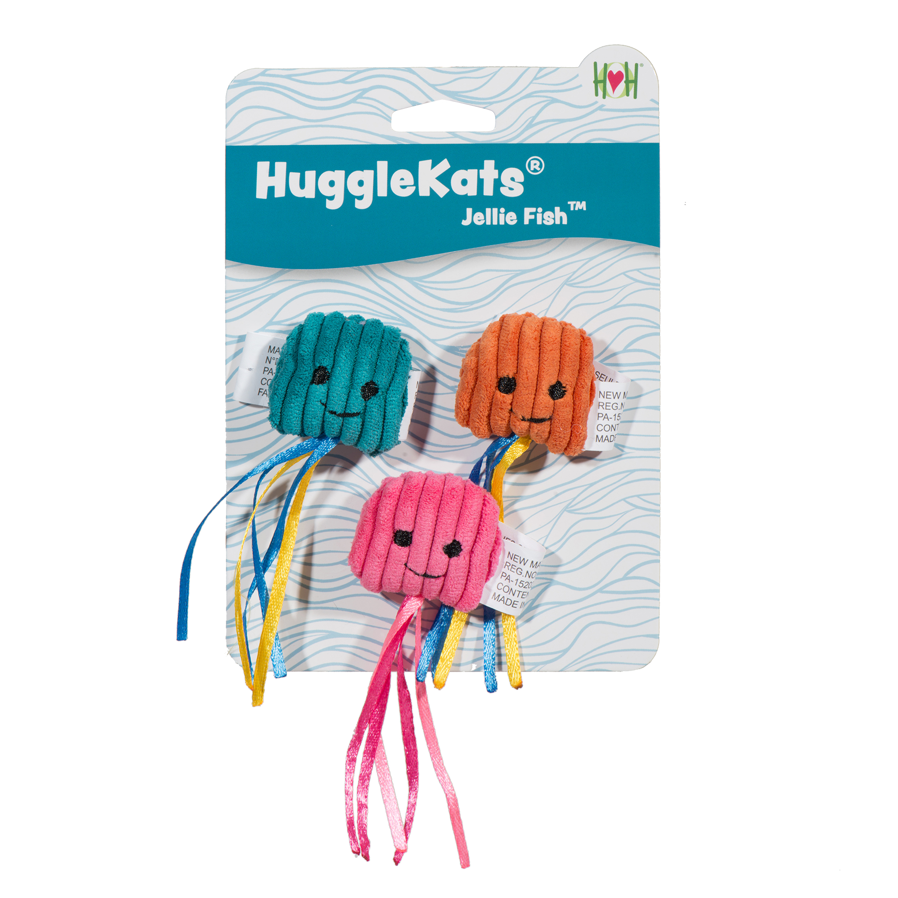 HuggleKats® Jellie Fish Cat Toys, 3 Pack - BIG FRENCHIES