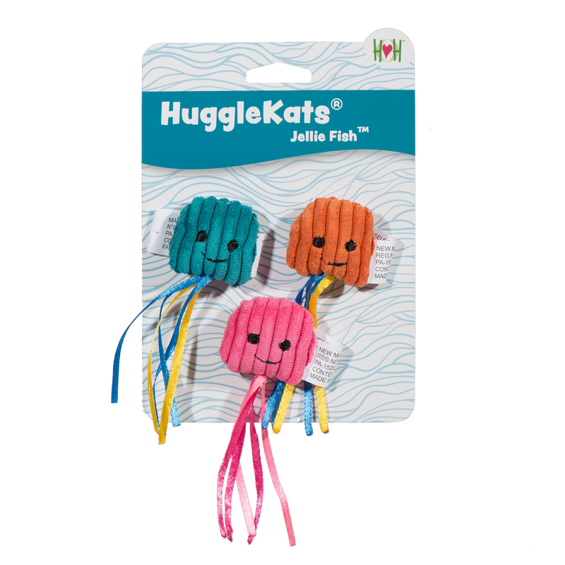 HuggleKats® Jellie Fish Cat Toys, 3 Pack - BIG FRENCHIES