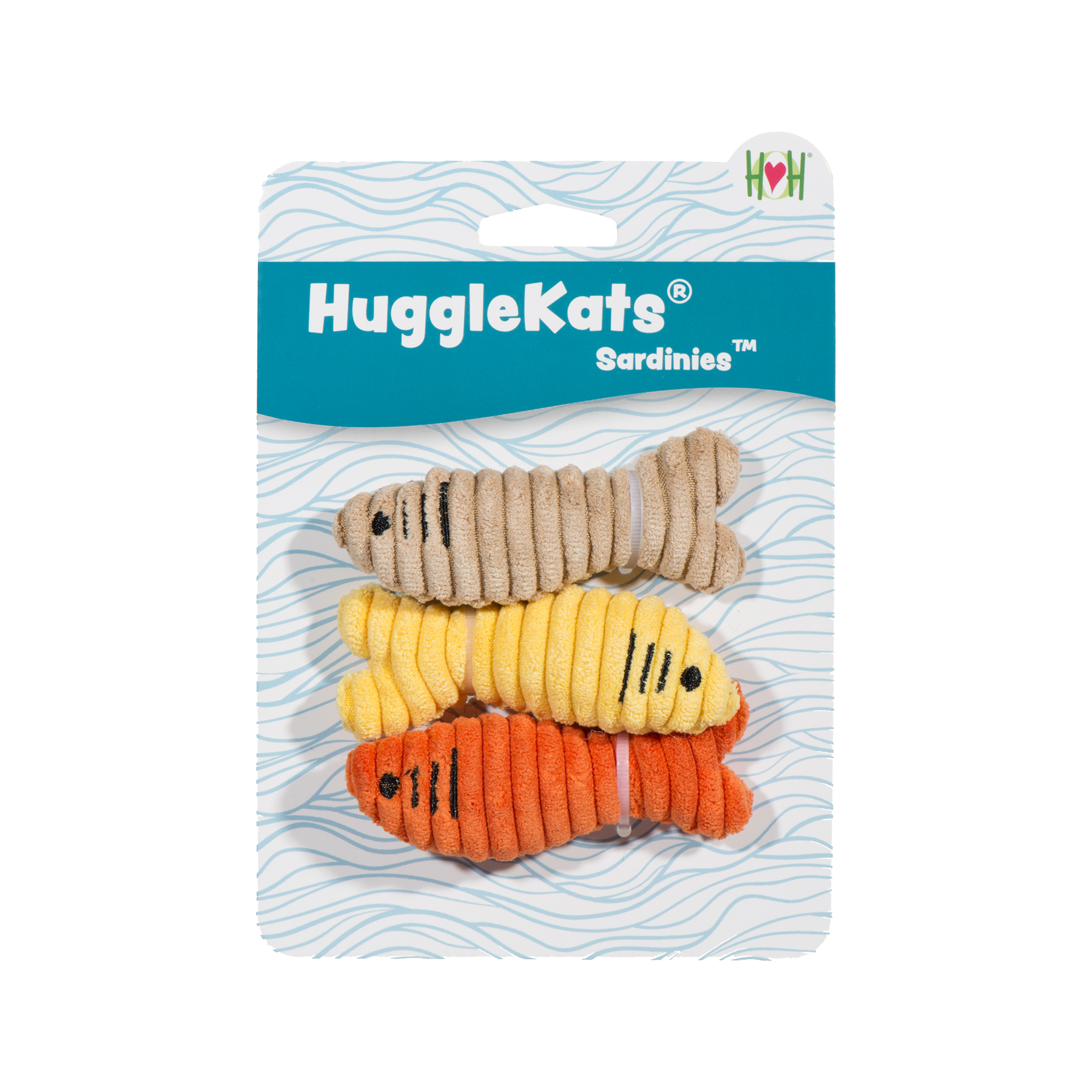HuggleKats® Sardinies Cat Toys, 3 Pack - BIG FRENCHIES