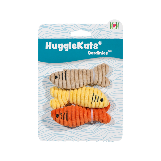 HuggleKats® Sardinies Cat Toys, 3 Pack - BIG FRENCHIES