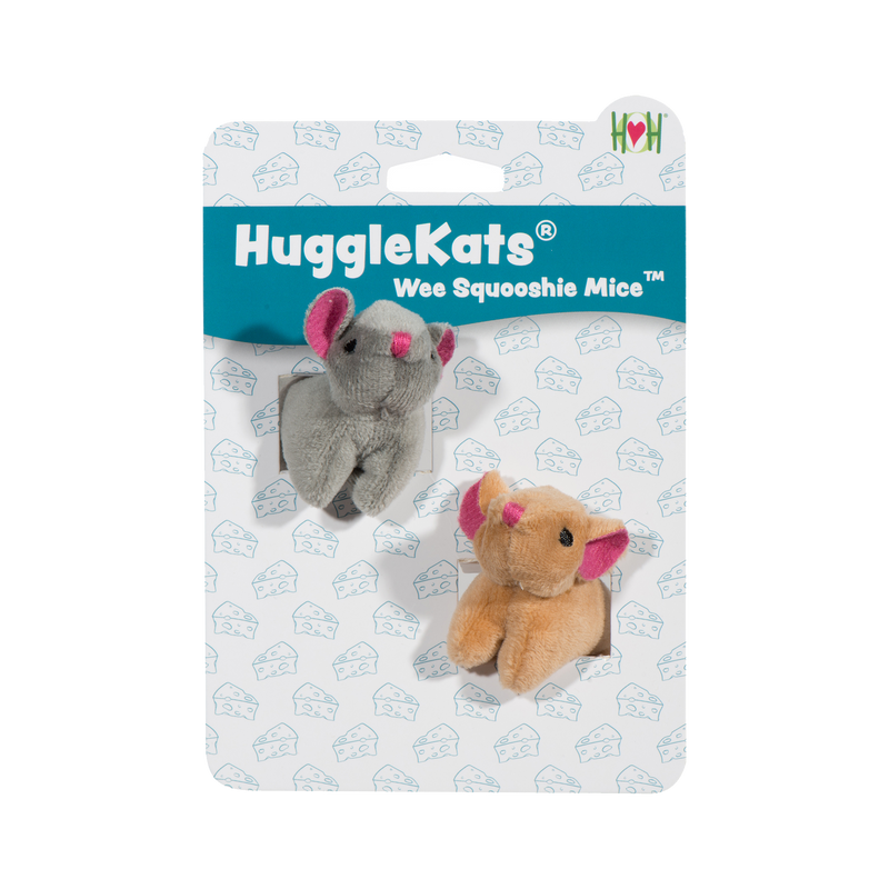 HuggleKats® Wee Squooshie™ Mice Cat Toys, 2 Pack - BIG FRENCHIES