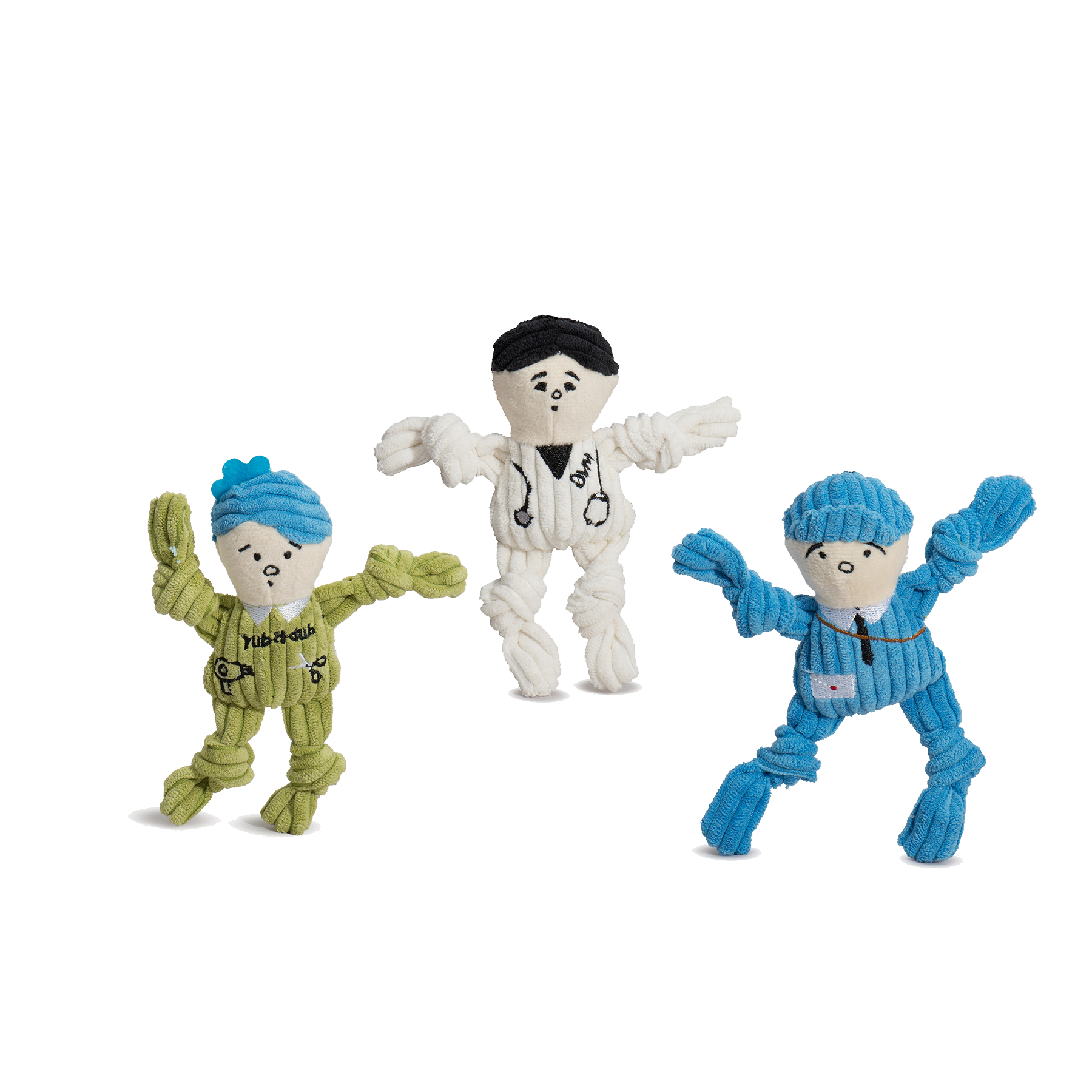 Wee Huggles® Assorted Dog People™ Plush Dog Toys, 3 Pack - BIG FRENCHIES