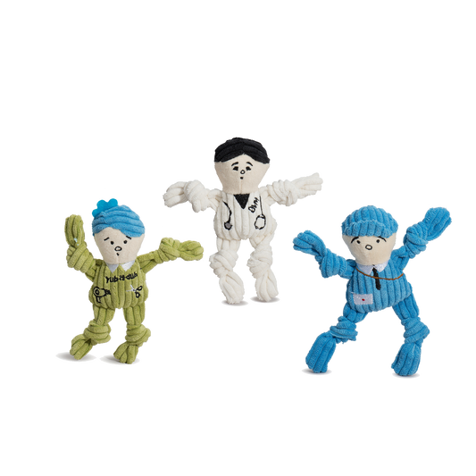 Wee Huggles® Assorted Dog People™ Plush Dog Toys, 3 Pack - BIG FRENCHIES