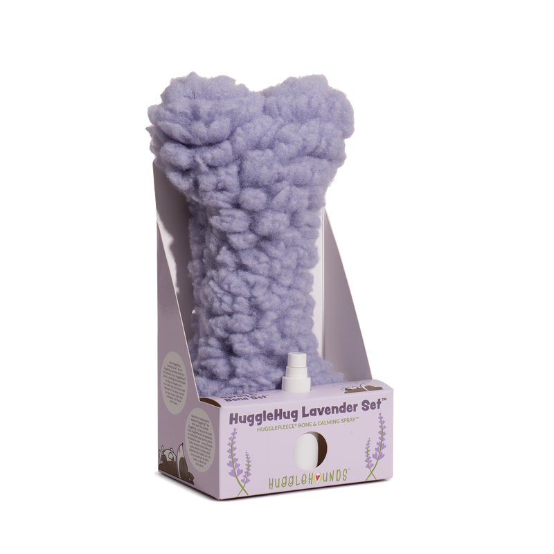 HuggleHug™ Lavender Bone & 2oz Calming Spray Dog Toy Set - BIG FRENCHIES
