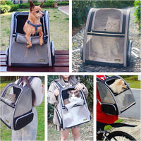 Texsens Innovative Traveler Bubble Backpack Pet Carriers for Cats and Dogs (Black) - BIG FRENCHIES