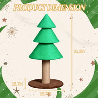 31.5in Christmas Tree Cat Scratcher, Cat Scratching Post For Indoor Cats, Large Sisal Cat Scratching Tree Cat Scratch To