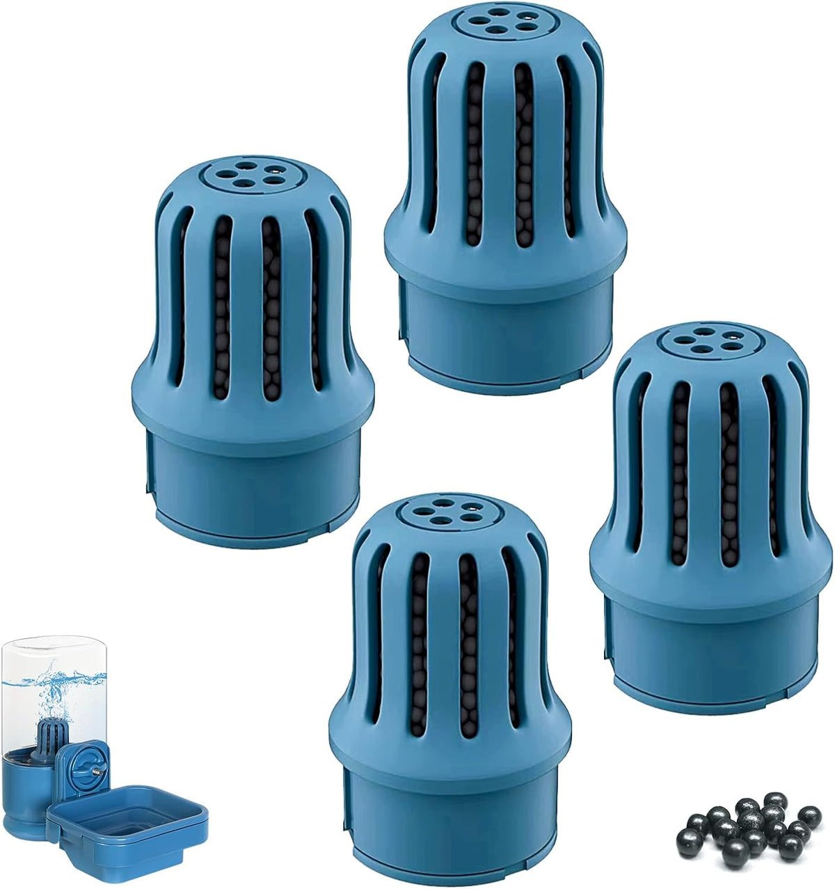 VANNON Small Animal Filter Water Dispenser for Crate - 4Pcs Filter Sets