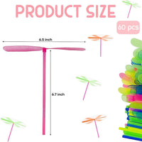 36 pack hand helicopter spinner toys with plastic propellers in random colors - view 2