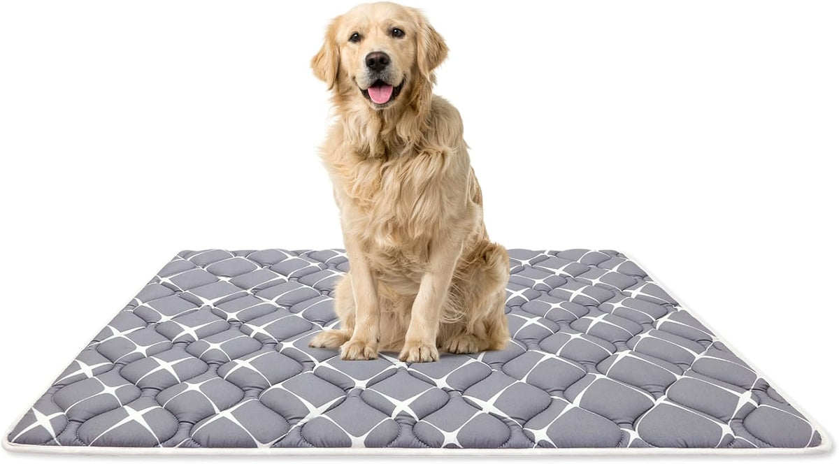 Bubble bear Dog Crate Mat, Ultra Soft - Gray / 42.0"L x 28.0"W