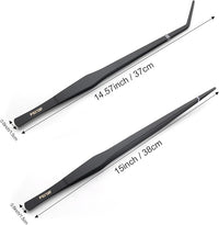 Aquarium Tweezers Extra Long 15 inches Feed Tong Clamps - FEITA Straight and Curved Stainless Steel 38cm Tweezers Set for Fish Tank Plants Aquascape Tools & Reptile Feeding Tongs - Black 2Pcs