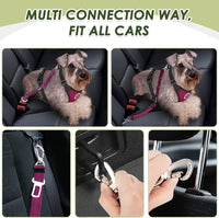 Lukovee Dog Car Harness Seat Belt Set - X-Small / Rose - image 3