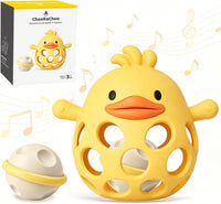 ChooKaChoo 2-in-1 Baby Teething Rattle Toy - Duckie