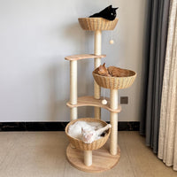 Modern Wood Cat Tree for Large Cats - Large-O1 - image 2