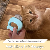 The Original Pet Hair Removal Massaging Shell Comb – Essentials for Cats - Mint - image 3