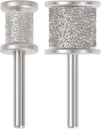 CAELUM 2Pack Diamond-Coated Pet Nail Grinder Bits, Dual Grit for Large & Small Dogs, 1/8” Shank for Dremel Nail Tools, Low Noise, Durable Nail Trimmer for Dogs, Top & Side Grinding