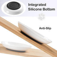 Cat Food Bowl,Healthy Ceramic Cat Bowls for Indoor Cats,Anti Whisker Fatigue Cats Dishes Set,Shallow Wide Kitten Plates for Food and Water,Non-Slip Silicone Bottom,3 Pack