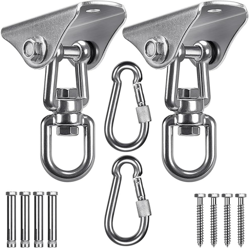 SELEWARE stainless steel swing hanger, heavy duty ceiling mount with swivel