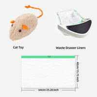 45 Count Automatic Litter Box Bags Liners Compatible with Litter Box - White / 1 Count (Pack of 45) - image 2
