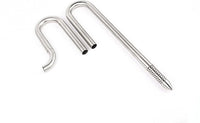 LANDEN 304 Stainless Steel Lily Pipes with Clamps for Rimless Glass Aquarium, Inflow and Outflow Set (Pipe Diameter 16mm)