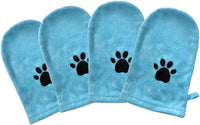 Penny & Niko Microfiber Pet Towel Mitts - Standard - 4 pack / Sky Blue