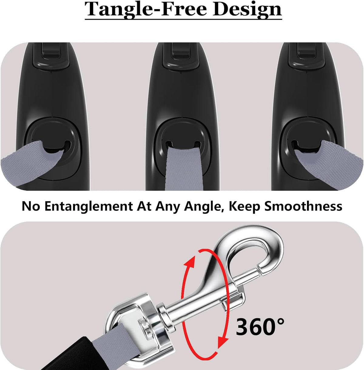 Retractable Dog Leash for Small Medium Dogs - Black - image 4