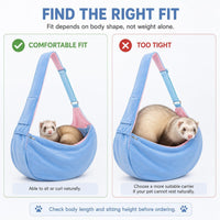 Cat Sling Carrier for Cats and Kittens - Blue-Large - image 2