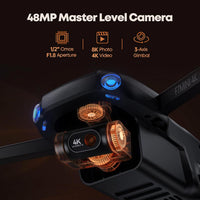 Bwine F7MINI 8K Photo 5.5" 1080P RC Screen Drones with Camera - Dark gray with orange - image 2