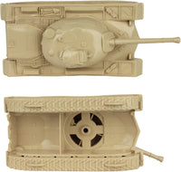 TimMee Toy Tanks for Plastic Army Men, OD Green WW2 3pc - Tan - image 3