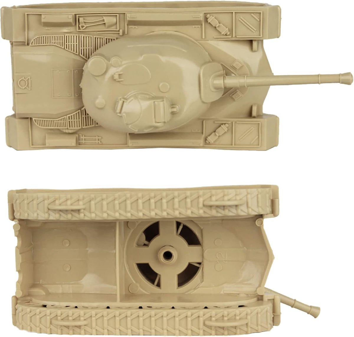 TimMee Toy Tanks for Plastic Army Men, OD Green WW2 3pc - Tan - image 3