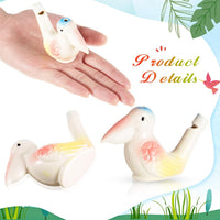 Gejoy 6 Pcs Bird Water Whistles Ceramic Bird Call Warbling Water - 18 / Vibrant - image 3