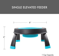 Dexas Pets Elevated Pet Feeder, 4 Cup Capacity - Small/1.5 Cup Capacity / Blue - image 2