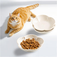 Mecaikru Ceramic Cat Food Bowls - white / 4.72in / classic
