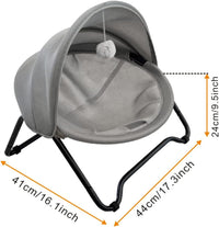 Cat Bed, Pet Hammock Bed for Cats and Dogs - Grey - image 3