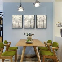 Black Framed Wall Art for Living Room Bedroom Wall Decor office Wall Decorations trees and birds Abstract Wall Paintings Sunrise and sunset Wall Pictures Artworks Modern 3 Piece Framed Prints Art