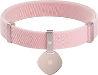 Safety Cat Collar and ID Tag Set - Elastic Quick Release Non Breakaway Personalized Anodized Aluminum Engraved Pet Name Tag, Lightweight for Kitten Small Large Cats