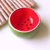 2 Pack Hamster Bowl Ceramic Prevent Chewing Feeding Bowl Water Food - Green Orange - image 4