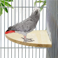Litewoo Bird Parrot Corner Perch Flat Platform Stand for Cage - XL: 7.87*7.87inch