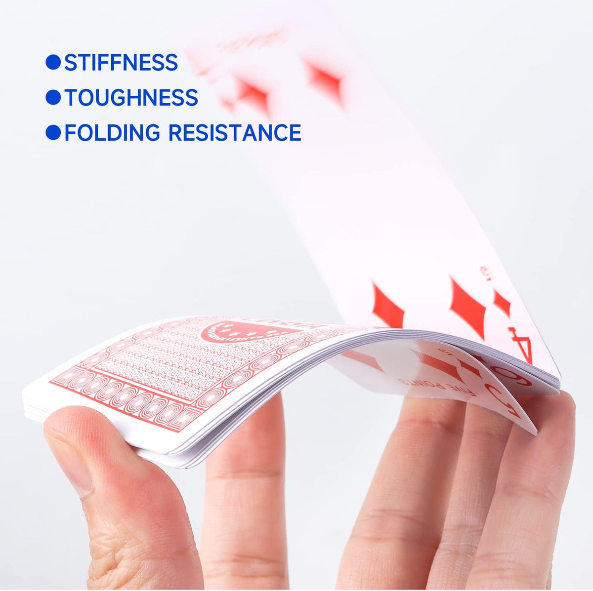 GSE canasta cards, 6-deck blue set with printed point values - view 9
