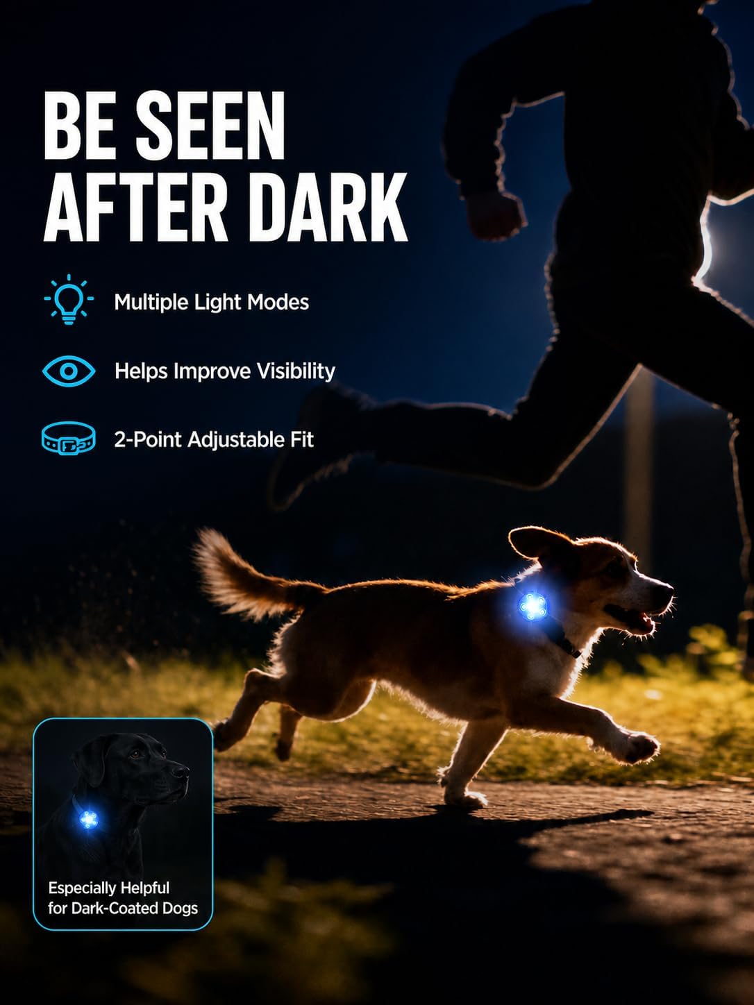 2-Pack Dog Collar Light with Memory Function, 8 Modes - 1 - image 2