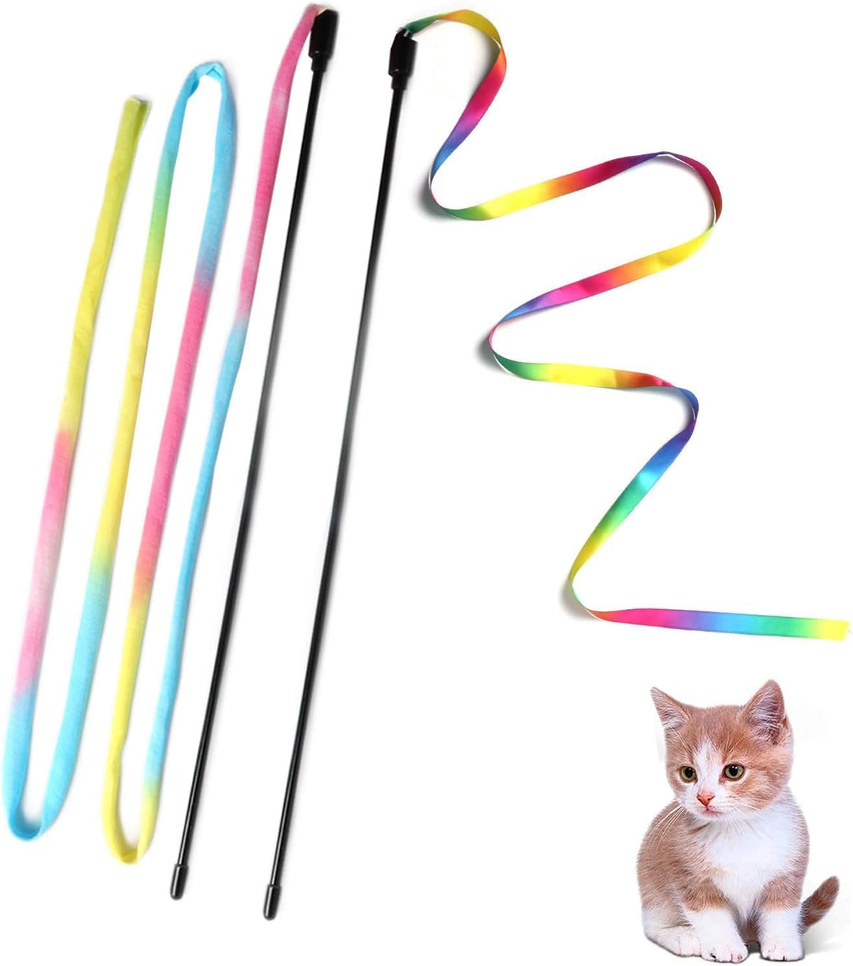 Cat Wand Toys Interactive Kitten Toys for Indoor Cats-2Pcs – Essentials for Cats - 2 PCS