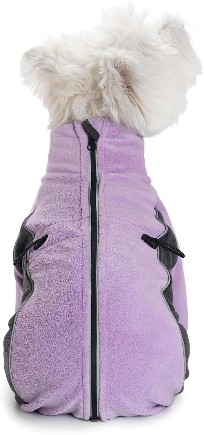 Fleece Dog Coat for Small Medium Dog - Purple / L - image 4