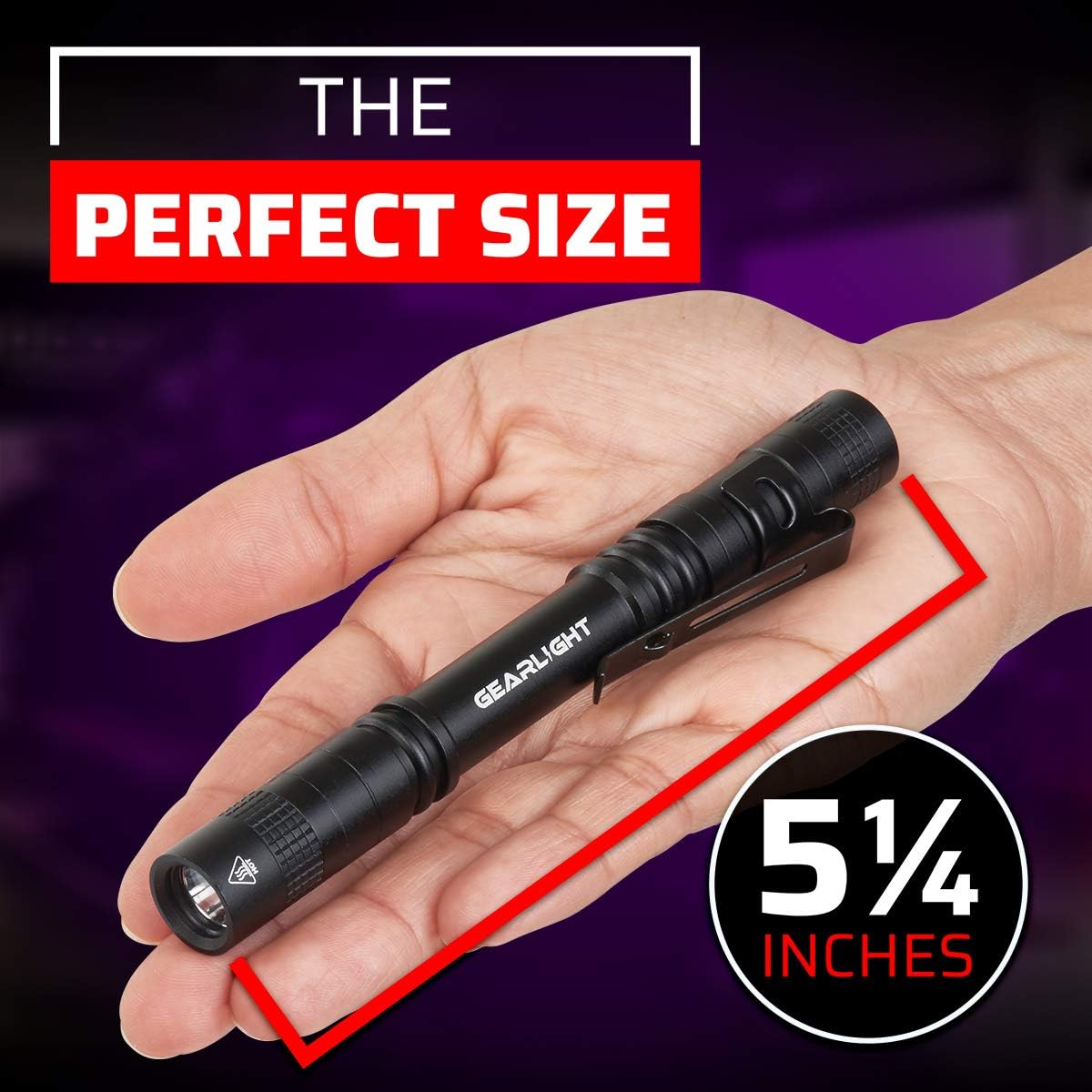 GearLight UV Flashlight Black Light from 68 LED Blacklight Flashlight - Black / Compact - image 2