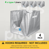 KropBom 4 pack reusable type F litter box liners with carrying handles - view 2