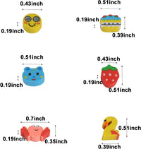 300PCS Mini Cute Animals and Fruits Pencil Erasers for Kids Bulk – Fun for Kids & Family - small / Numbers and Fruits - image 2